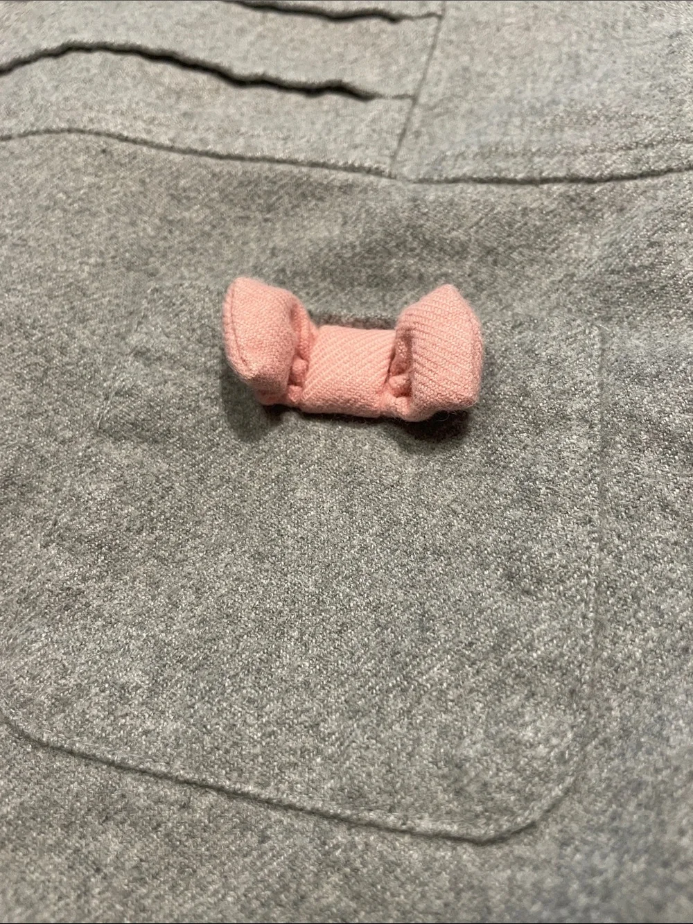 Old Navy Gray Dress with Pink Trim and Bows